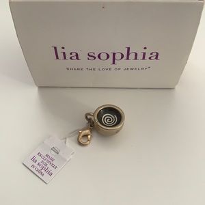 Lia Sophia Gold Coffee Cup Charm